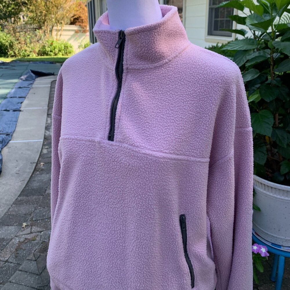 LA HEARTS Sherpa Oversized Crop Top